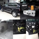 VW Touareq mit DSP-Endstufe, Lautsprechertausch, Türdämmung und Subwoofer im Seitenteil 